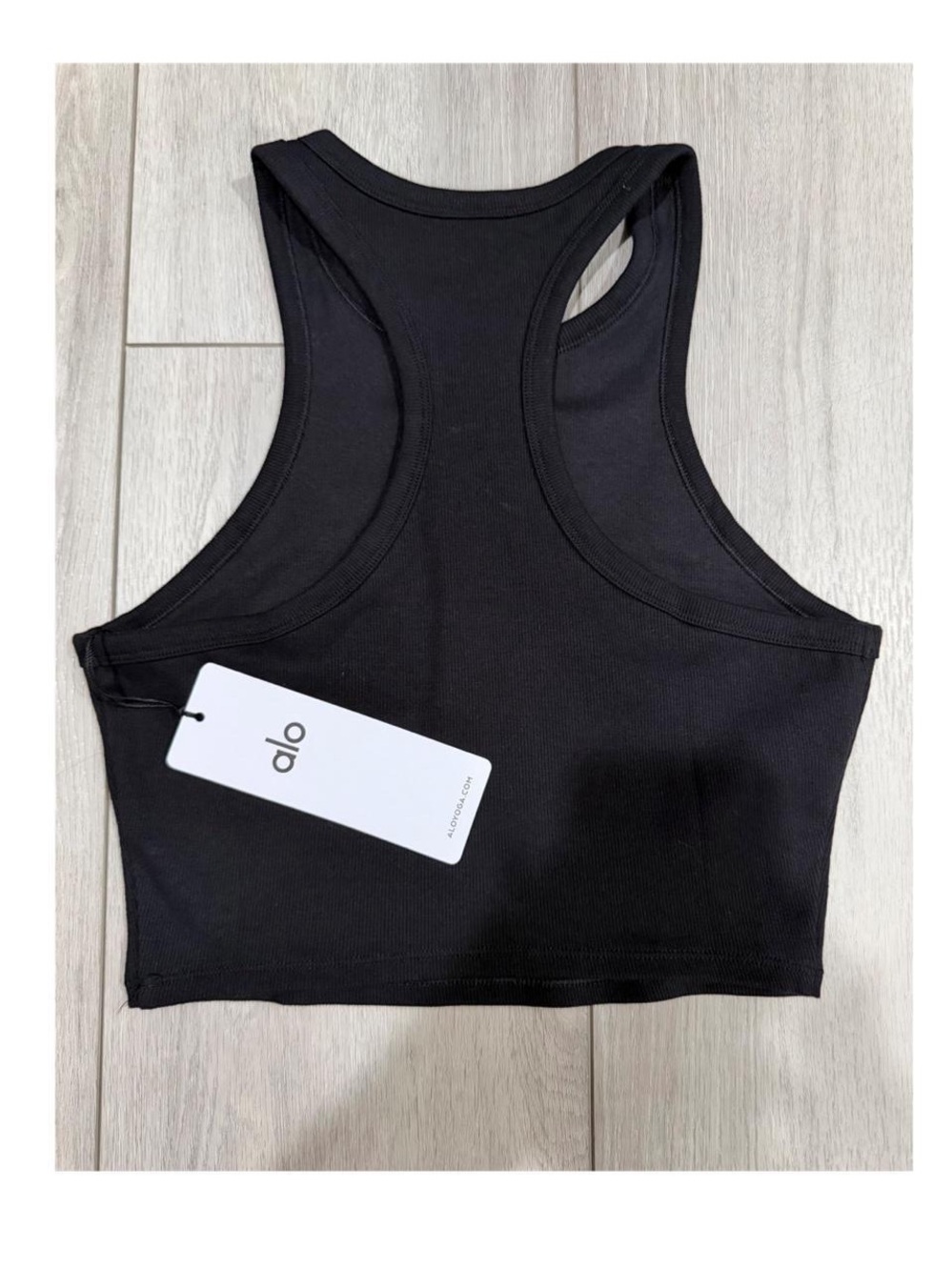 ALO Yoga Black Aspire Tank —  Size M - Picture 5 of 6